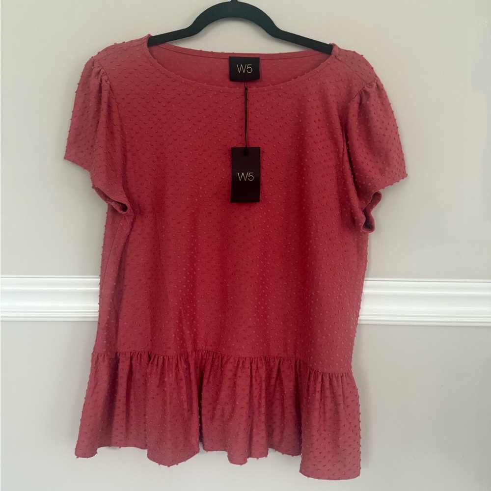 W5 Women's Coral Textured Blouse